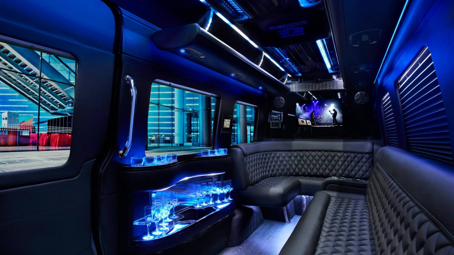 Mercedes sprinter limo party bus